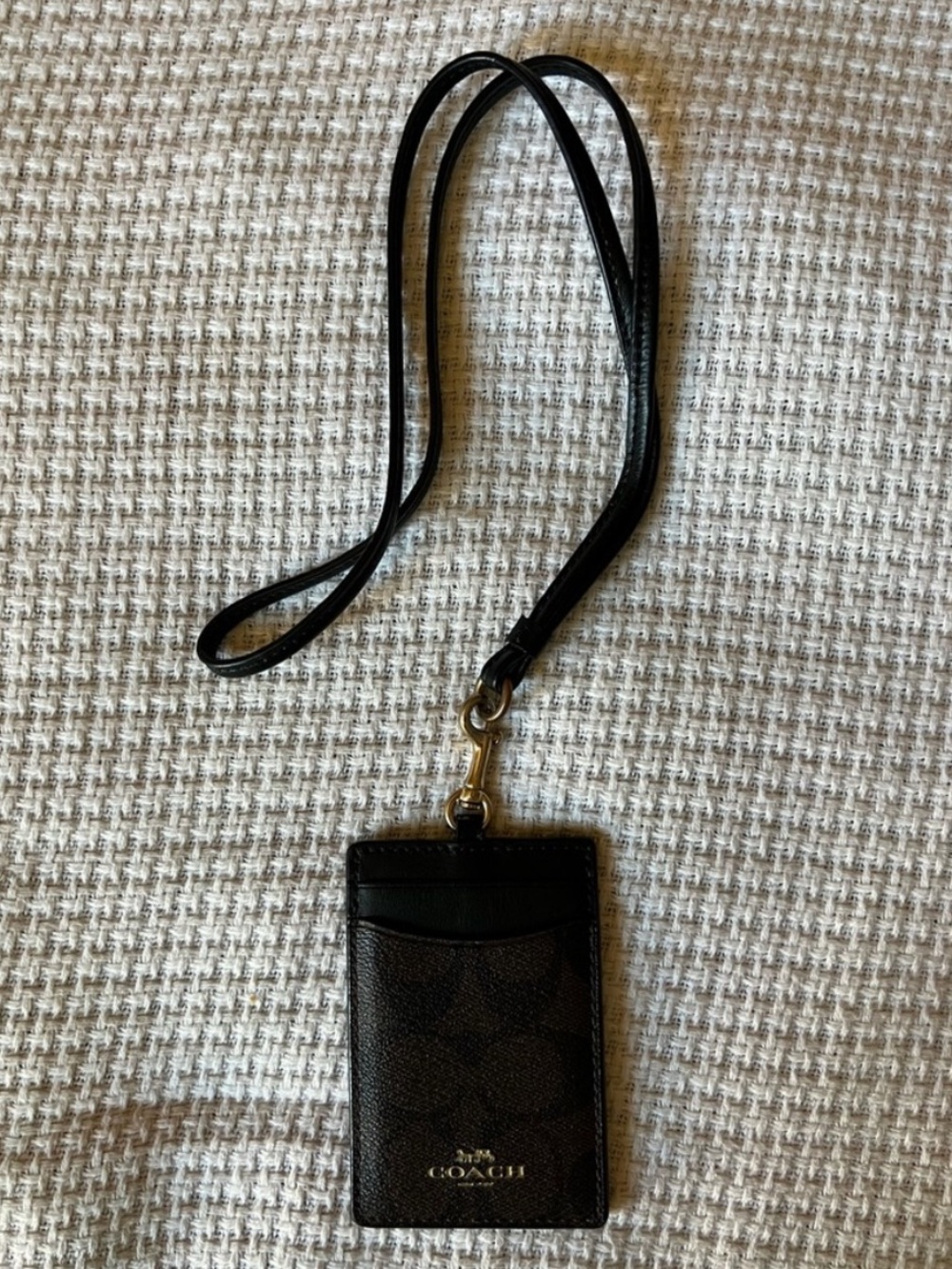 COACH | signature canvas id lanyard